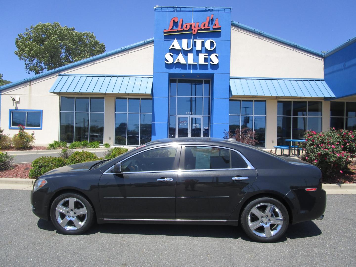 2012 BLACK /Black/Cloth Chevrolet Malibu (1G1ZF5E72CF) , located at 1814 Albert Pike Road, Hot Springs, AR, 71913, (501) 623-1717, 34.494228, -93.094070 - Photo#1